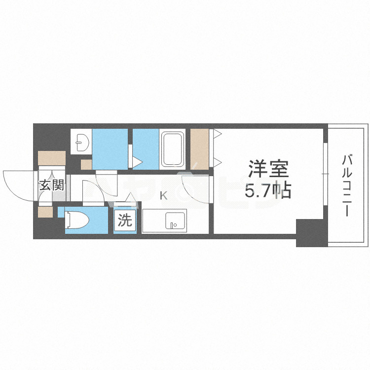 ルクレ難波の間取り