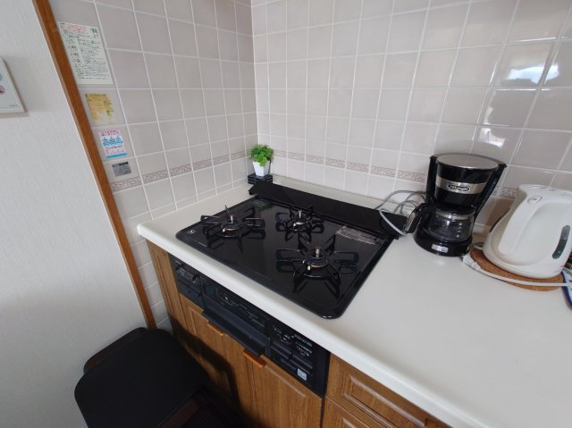 ライオンズマンション米子角盤町のキッチン|ガスコンロ3口です