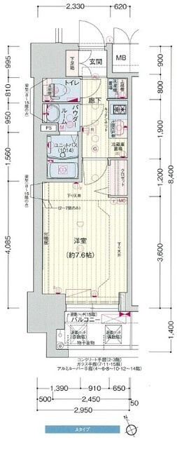 プレサンス難波フィールドの間取り