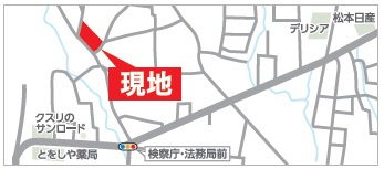 松本市沢村3丁目　オアシス沢村　区画4の地図