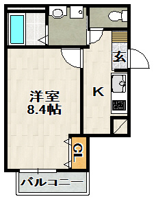 フジパレス仁川Ⅱ番館の間取り
