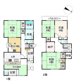 【間取り】 | 近江八幡市出町　中古戸建