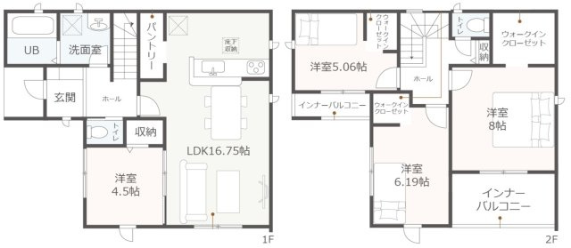 リーブルガーデン蟹江町西之森　全1棟　新築戸建の間取り