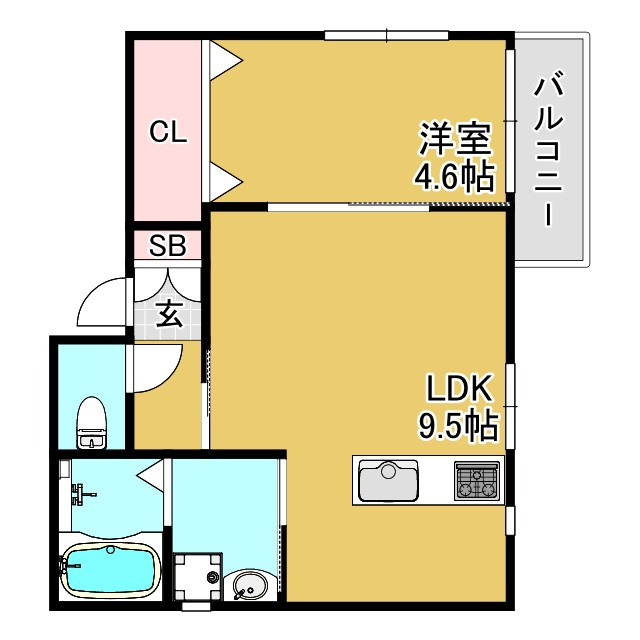 神戸市長田区房王寺町３丁目のアパートの間取り|間取り