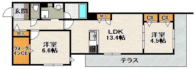 シティライツ中山寺の間取り