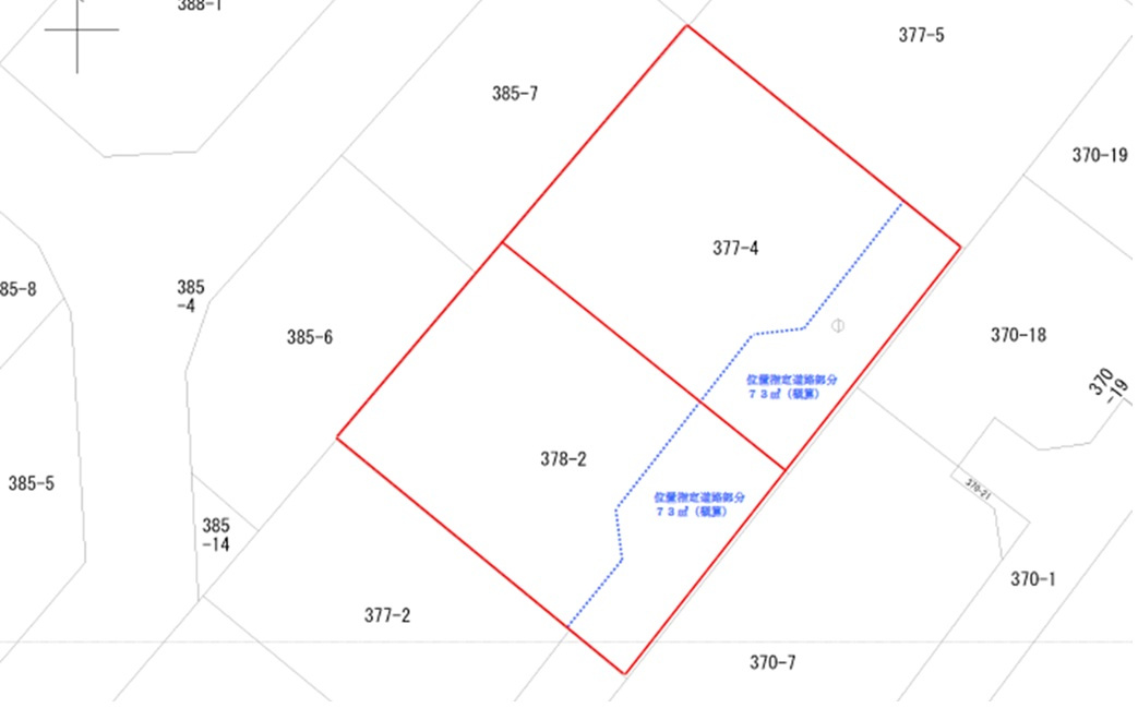 富岡2売地の土地図