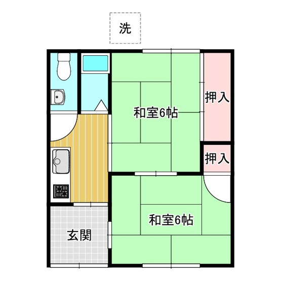 【間取り】 | 石橋4丁目貸家
