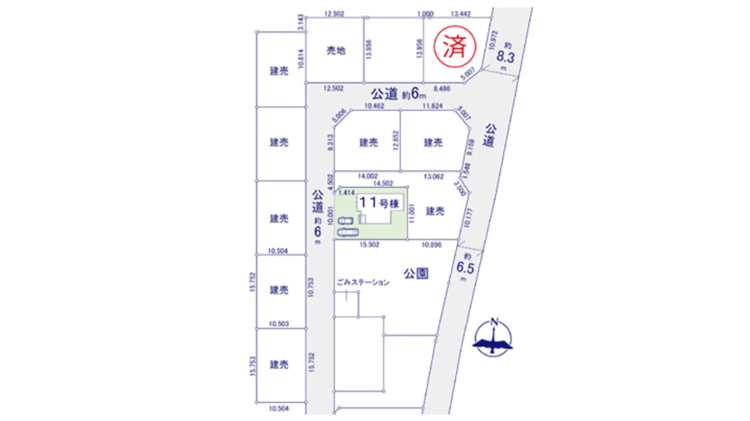 末広4丁目　11号棟　区画図