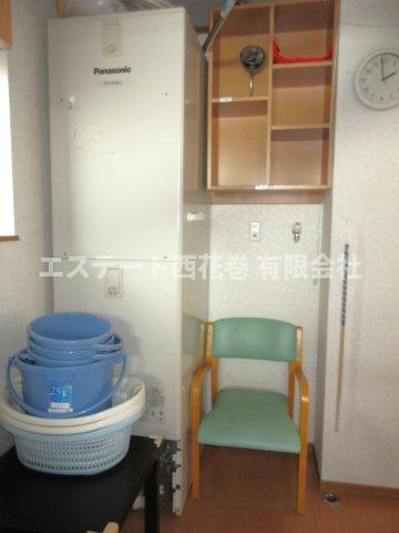 若葉町　サンガ貸事務所の洗面所|脱衣所　電気温水器は使用不可。ガス給湯器設置済み（都市ガス）