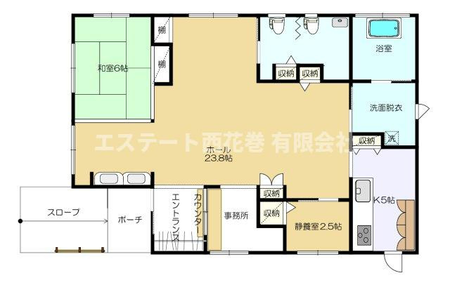 若葉町　サンガ貸事務所の間取り