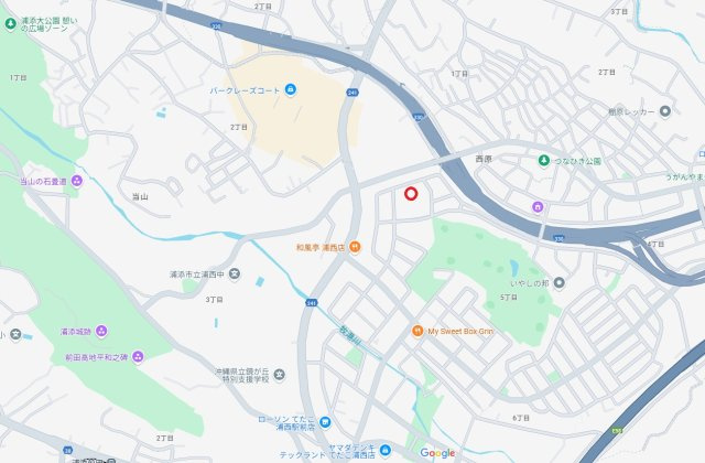 浦添市西原５丁目土地の地図