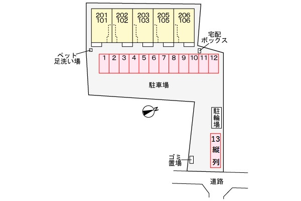 アルディエンテの区画図