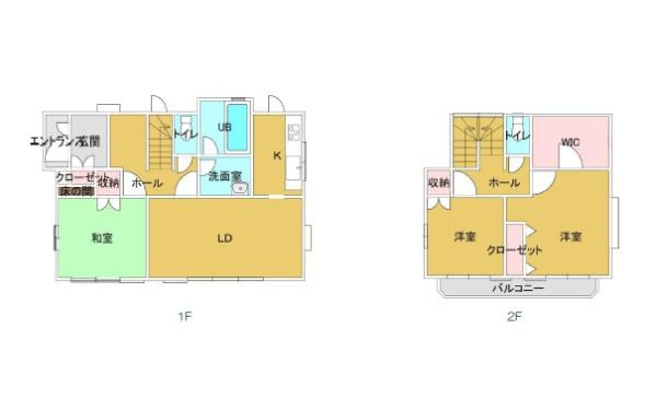 岩出市西安上　中古戸建の間取り
