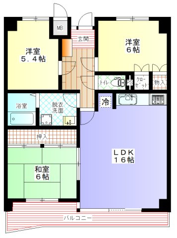 【間取り】 | 山内ヴィラージュ山口