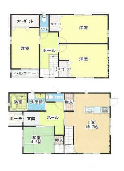 和歌山市吉里・中古戸建・115589の間取り