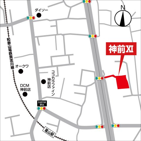 ライフフィールド神前Ⅺの地図