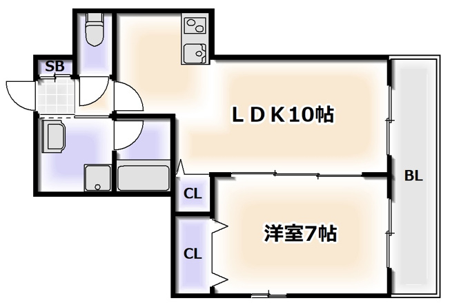 【間取り】 | ルミエール難波