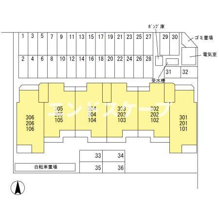 ファランドール井野の区画図|高崎、前橋、伊勢崎エリアのお部屋探しはエンドスケープまで！お客様の理想お聞かせ下さい♪