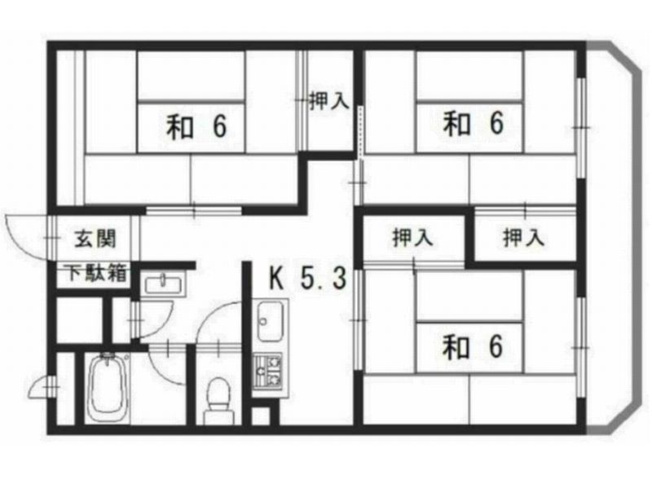 【間取り】 | 山科団地B棟（賃貸オーナーチェンジ）