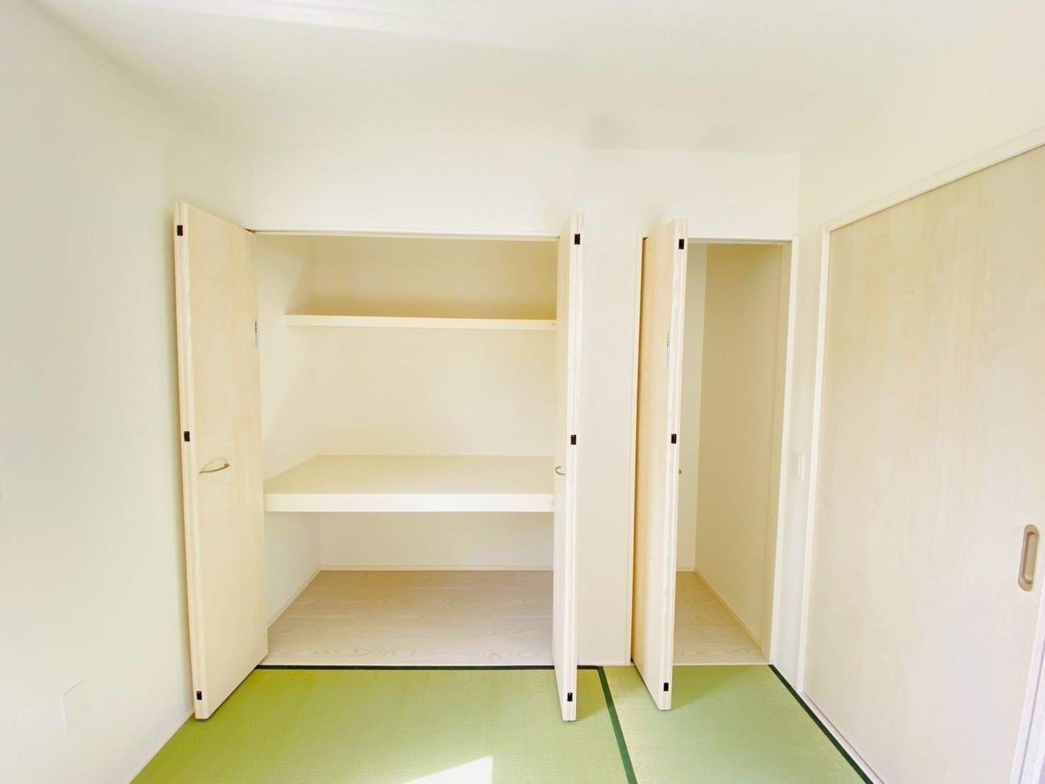 よかタウン／菊池郡大津町美咲野4丁目1期／１号棟の和室|和室の収納は奥行きたっぷり。