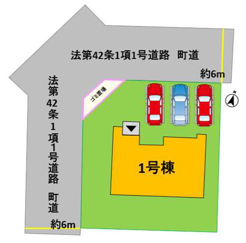 よかタウン／菊池郡大津町美咲野4丁目1期／１号棟の区画図