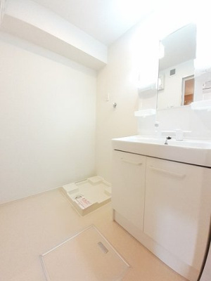 【洗面所】 | ロータス南島田Ｄ | 使いやすい洗面所です