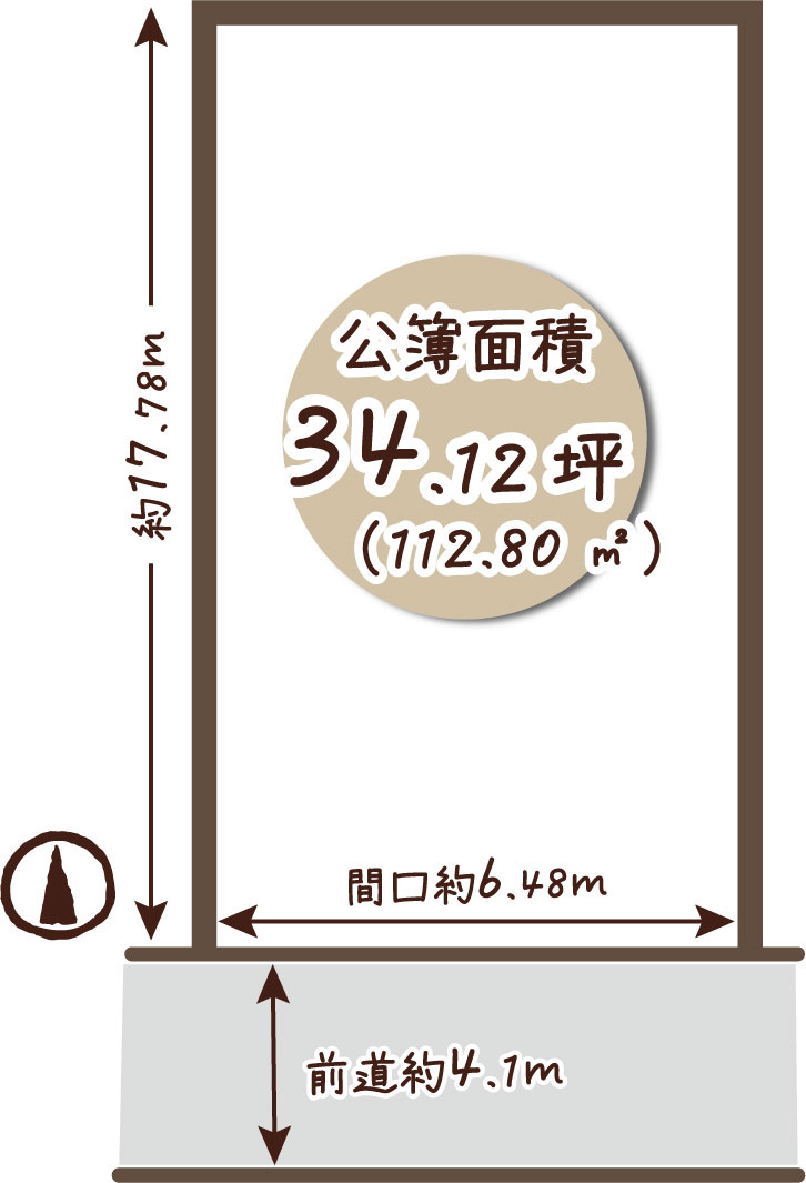 太秦多薮町の土地図
