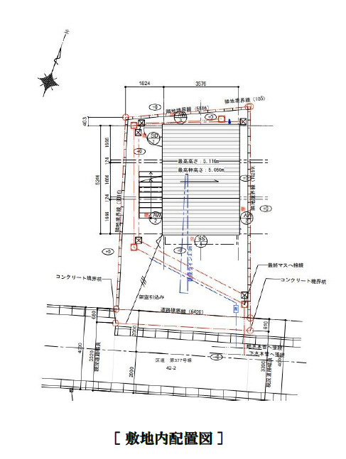 荒川区西日暮里１丁目の倉庫のその他|敷地内配置図