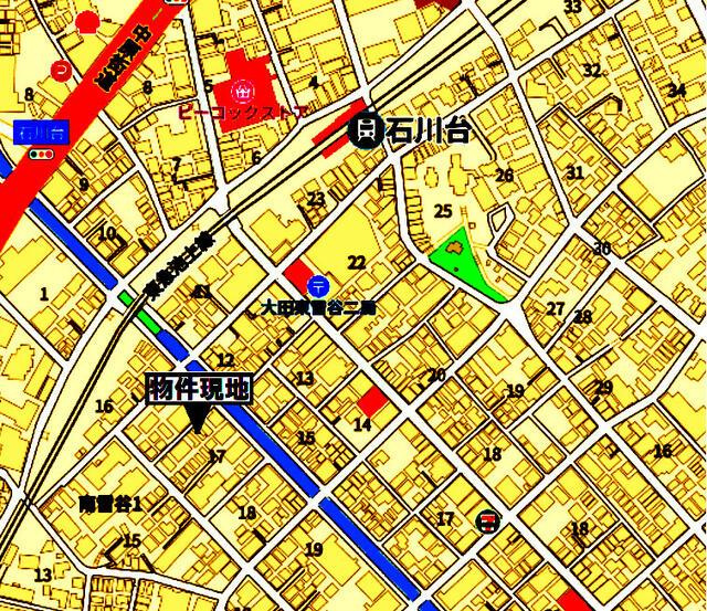 ハイテラス石川台Ｂ棟の地図| 