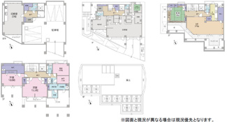 【間取り】 | 府中町浜田三丁目　居宅兼診療所 | 地下1階　地上3階建て　住居部分も広々　ホームエレベーター付き