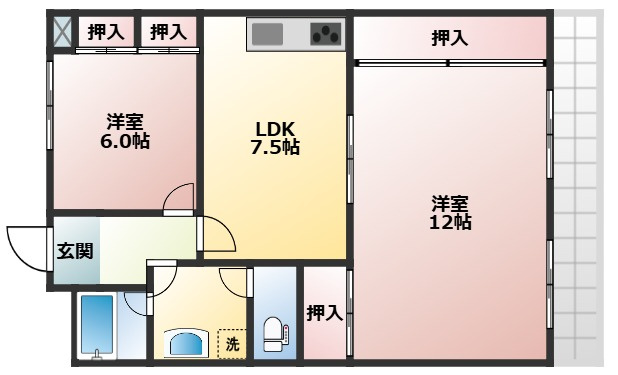 ニュー大淀ハイツの間取り