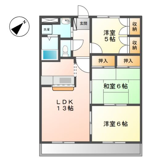 フォレストハイムＤの間取り