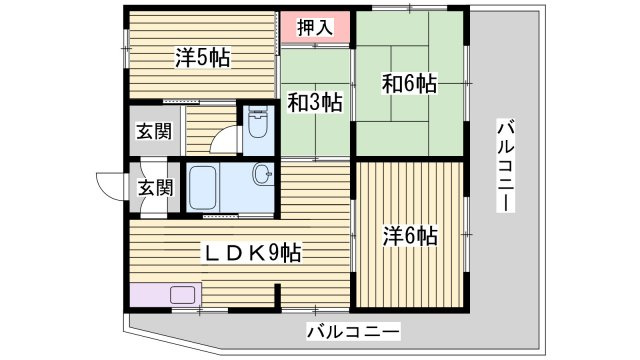 ペディコート神戸舞子坂の間取り