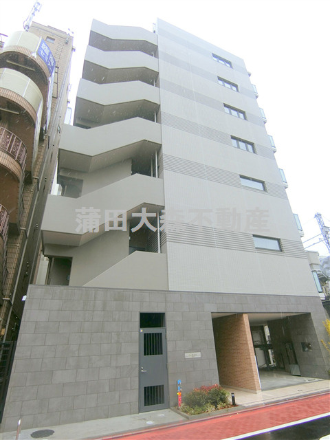 N'sウエスト蒲田の外観|2021年3月築　RC鉄筋コンクリート造地上7階建て1K~1DK総戸数16戸　JR京浜東北線蒲田駅近の東京都大田区西蒲田8丁目　