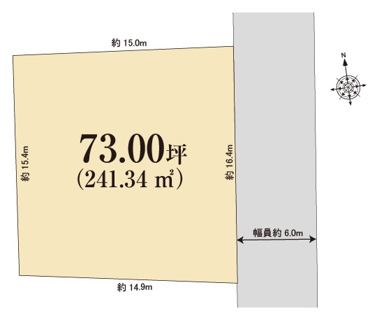 【土地図】 | ライフフィールド光明台2丁目Ⅵ | 【ライフフィールド光明台2丁Ⅵ】敷地面積約73.00坪！東向き！建築条件なし。お好きなハウスメーカーで建築可能です！