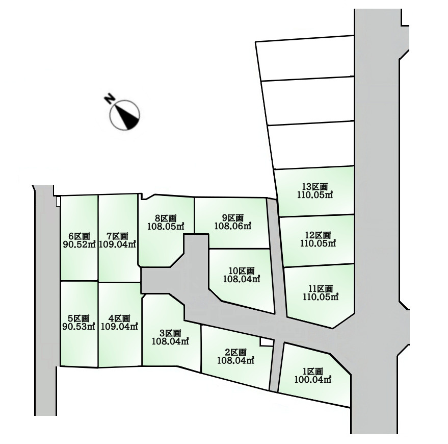 板橋区西台2丁目　新規開発分譲地　建築条件なし　全13区画