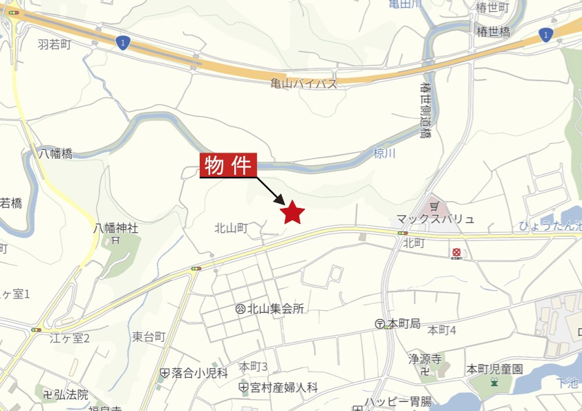亀山市北山町《全11区画》の地図|広域Map