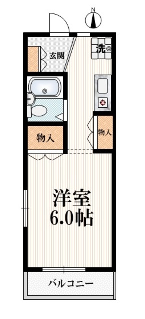メゾン永田の間取り|【間取り】　角部屋２面採光