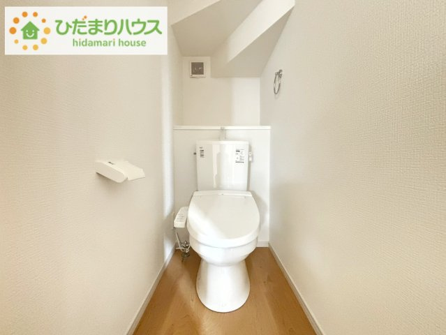 いわき市平中山1期　新築戸建　1号棟のトイレ|1・2階にトイレあり。階段を降りなくてもいいので、高齢者の方も優しい☆彡