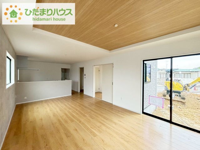 いわき市平中山1期　新築戸建　1号棟の居間・リビング|大型テレビに大型ソファー(^^)どんなインテリアにしますか？