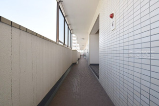 【その他共用部分】 | 共用廊下です。ここもきれいに清掃されています。周囲のお部屋の様子も、ぜひ伺ってみてください。～即日のご見学可能～　お問合せはお気軽にどうぞ。