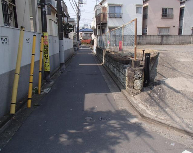江戸川区平井７丁目の売地の前面道路含む現地写真