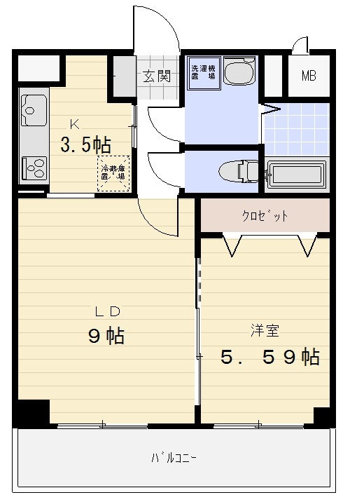 塔世西裏第２ＭＳビルの間取り