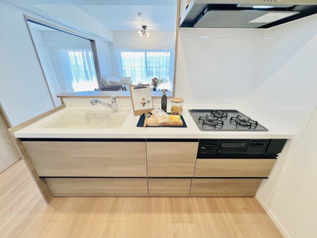 サンクレイドル高崎ガーデンコートのキッチン|対面式キッチンでご家族との会話も弾みます♪