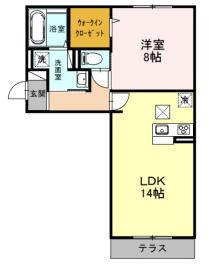 【間取り】 | サニーフラット西市 A棟