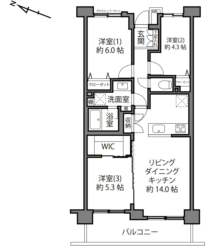 たまプラーザ美しが丘パークホームズ2番館【仲介手数料半額】の間取り