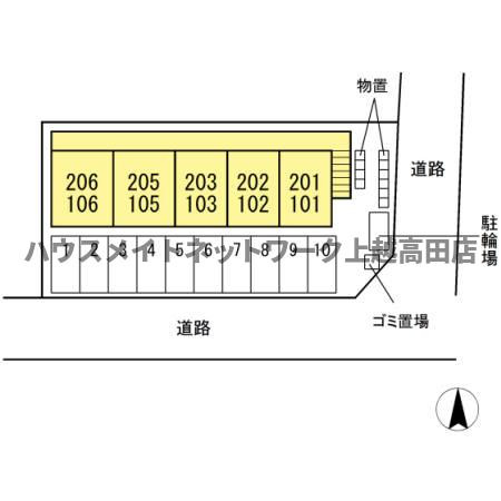 アクシス寺町の区画図|配置図