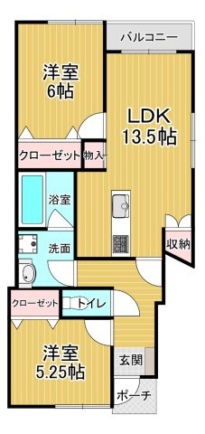 オラス平田の間取り