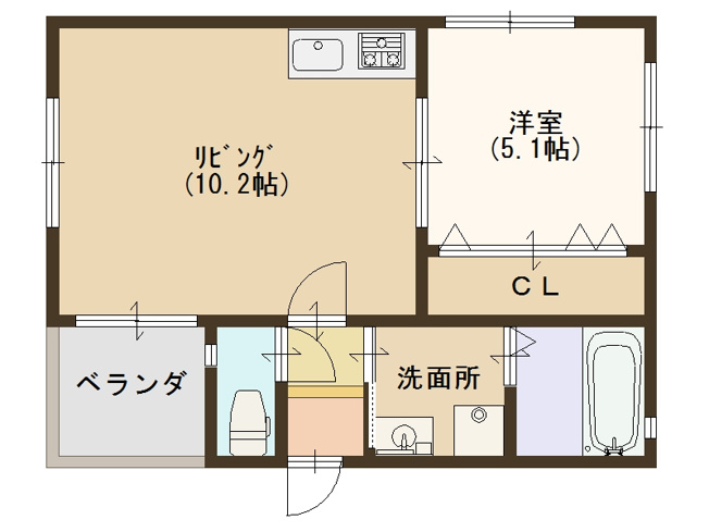 【間取り】 | シティコート岸里玉出
