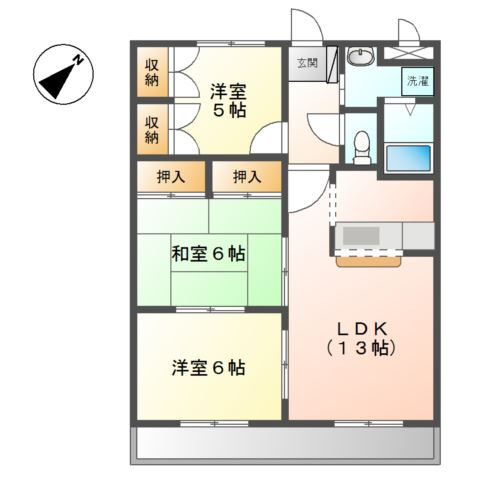 フォレストハイムＤの間取り